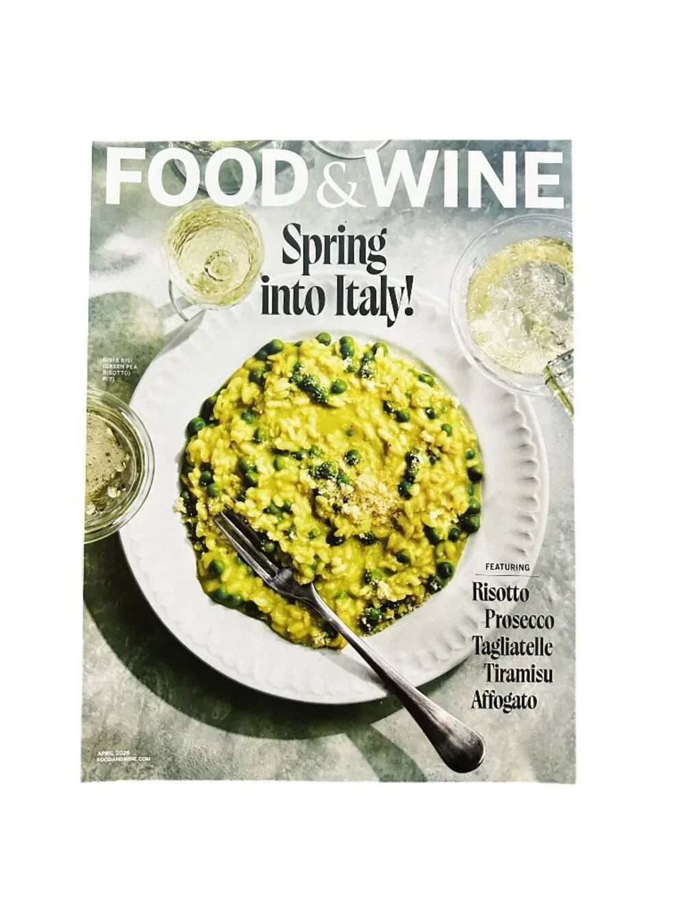 Food and Wine Magazine April 2026 Spring into Italy Recipes